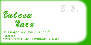 bulcsu marx business card